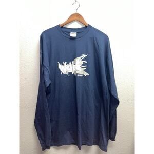 Vintage And One Shirt Long Sleeve Graffiti Basketball Blue Graphic NWT Tee XL